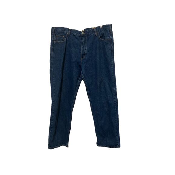 RedHead Jeans Mens 42x30 Regular Straight Blue Dark Wash 100% Cotton Workwear - Picture 1 of 10